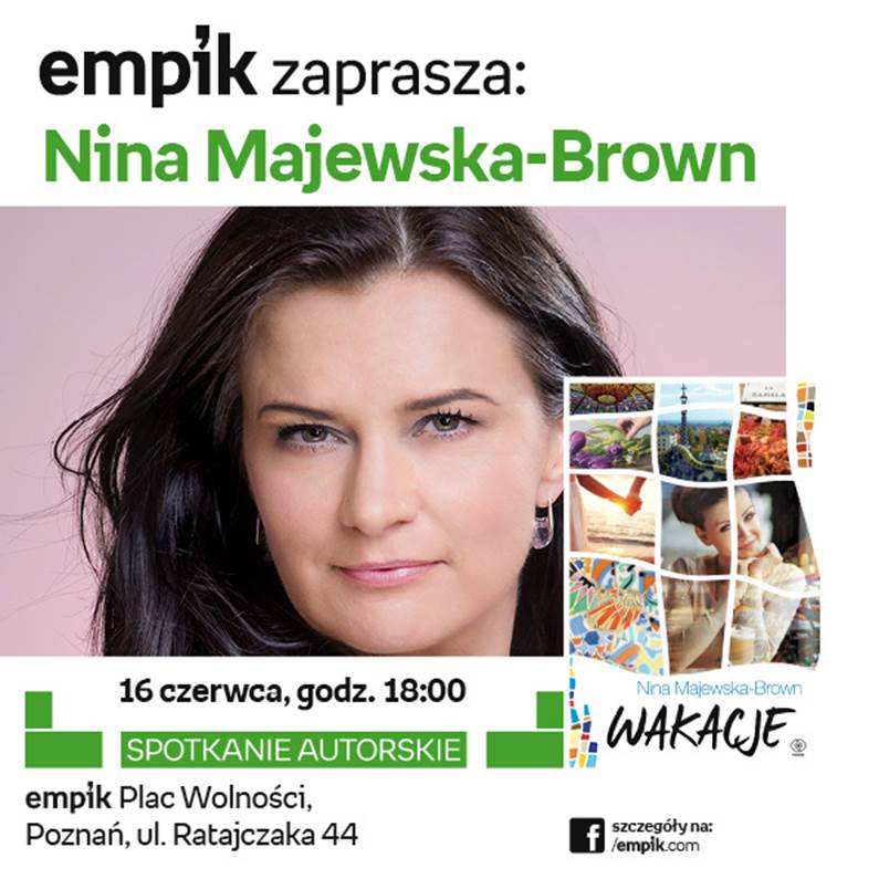 Zapraszamy na promocję świetnego debiutu Niny Majewskiej-Brown!