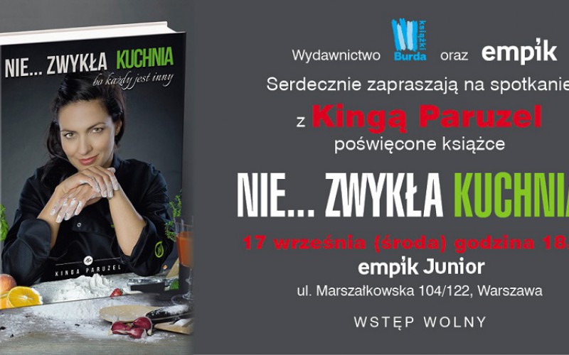 Empik i Wydawnictwo Burda Książki serdecznie zapraszają na spotkanie z Kingą Paruzel