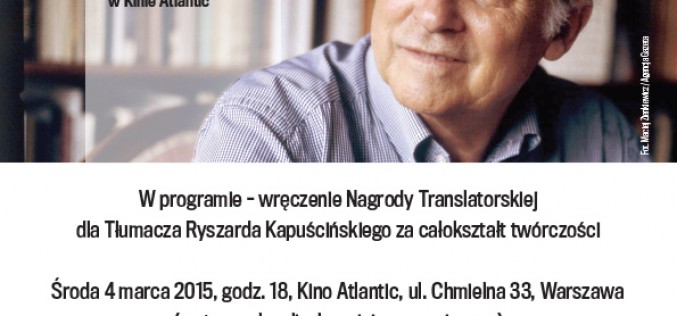 Nagroda Translatorska dla Tłumaczy Ryszarda Kapuścińskiego.