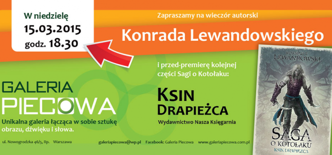 Zaproszenie na spotkanie autorskie z Konradem T. Lewandowskim