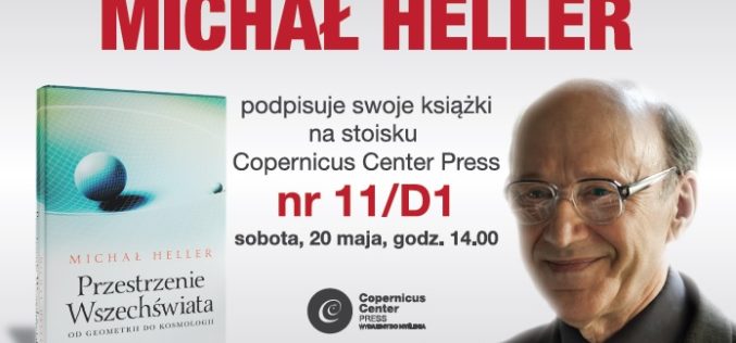 ks. prof. Michał Heller podpisuje na Warszawskich Targach Książki