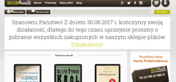 Księgarnia Book&Walk kończy działalność