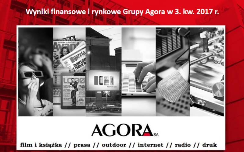 Wyniki finansowe Grupy Agora w 3. kwartale 2017 r.