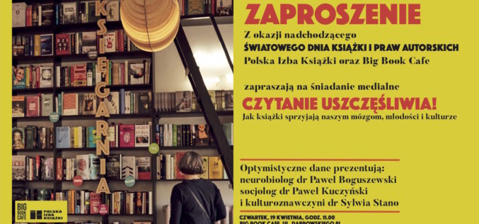 Zapraszamy na  spotkanie PIK – śniadanie medialne – inaugurujące obchody Światowego Dnia Książki i Praw Autorskich 2018!