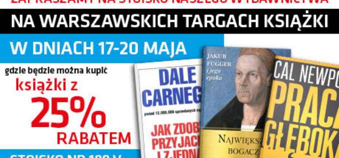 Studio Emka zaprasza do odwiedzenia stoiska nr 189/V na Warszawskich Targach Książki