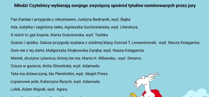 Nagroda Czytelników 25. Ogólnopolskiej Nagrody Literackiej im. Kornela Makuszyńskiego