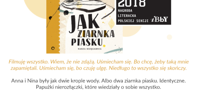 “Jak ziarnka piasku” Książką Roku 2018
