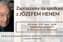 Wydawnictwo Sonia Draga zaprasza na spotkanie z Józefem Henem