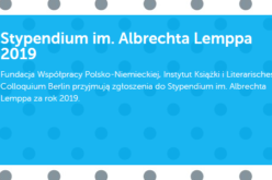 Ruszyły zgłoszenia do Stypendium im. Albrechta Lemppa za rok 2019