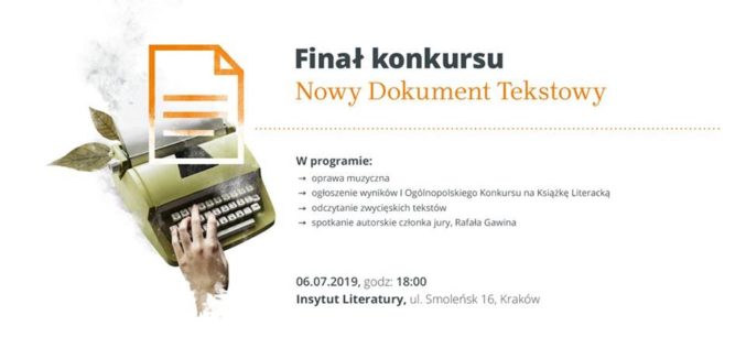 Instytut Literatury przyznał nagrody w I Ogólnopolskim Konkursie na Książkę Literacką “Nowy Dokument Tekstowy”