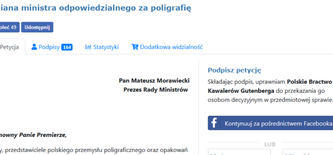 Branża poligraficzna chce zmienić ministerstwo