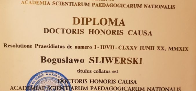 Tytuł Doktora Honoris Causadla prof. dr. hab. Bogusława Śliwerskiego nadany przez Narodową Akademię Nauk Pedagogicznych Ukrainy