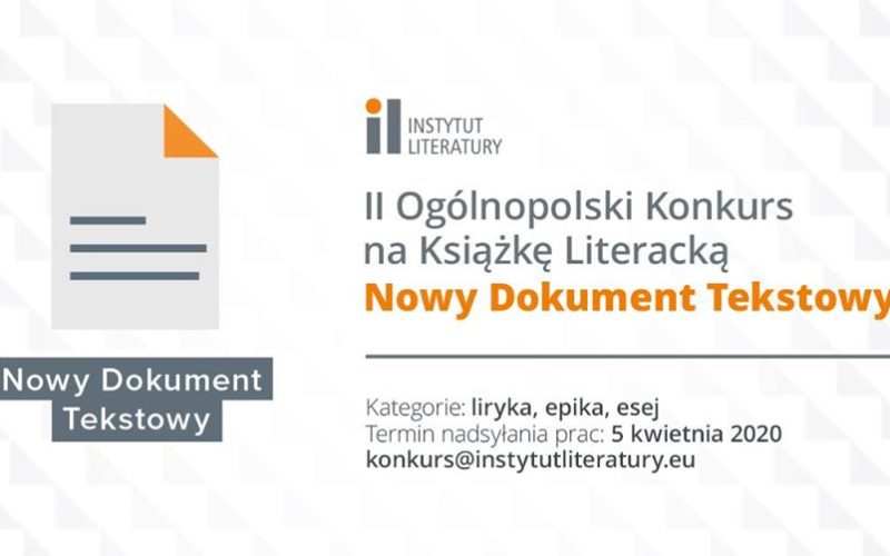 Twoja książka (poezja, proza, esej) jest gotowa i czeka na wydawcę? Weź udział w konkursie – zgłoszenia do 5 kwietnia