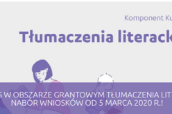 Tłumaczenia literackie – otwarcie konkursu wniosków