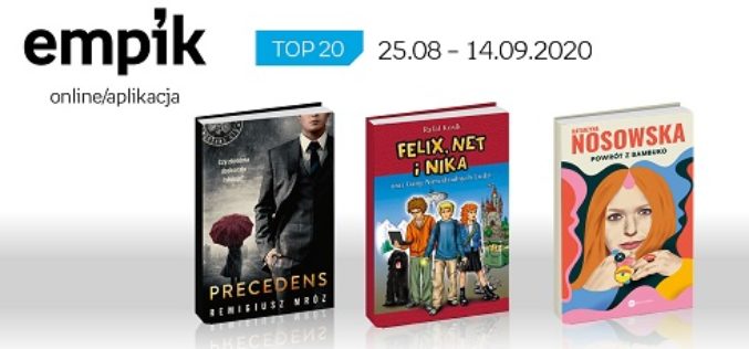 Książkowa lista TOP20 na Empik.com za okres 25.08-14.09.2020 r.