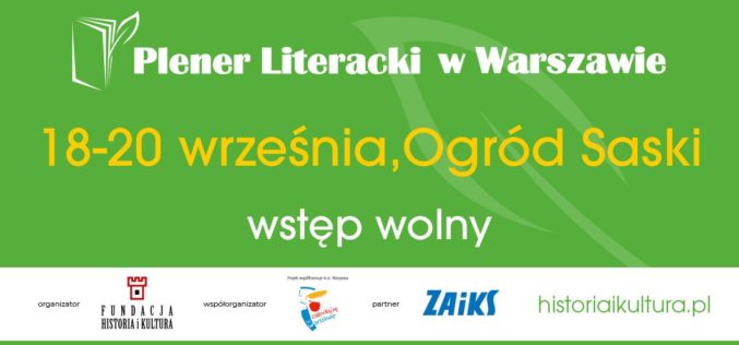 Warszawa: Plener Literacki w Ogrodzie Saskim już w piątek