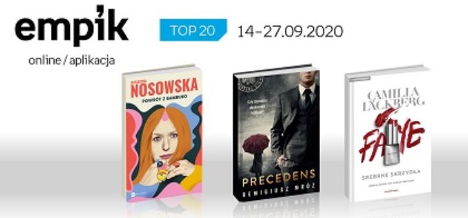 Książkowa lista TOP20 na Empik.com za okres 14-27.09.2020 r.