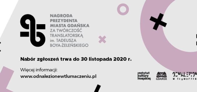 Trwa nabór w Konkursie Nagrody Translatorskiej im. T. Boya-Żeleńskiego