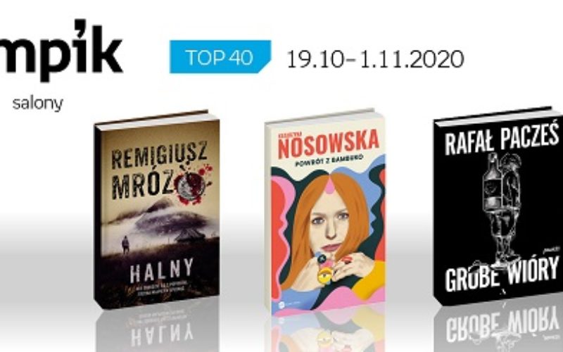 Książkowa lista TOP 40 w salonach Empik za okres 19.10-1.11.2020 r.