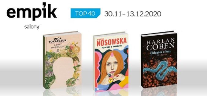 Książkowa lista TOP 40 w salonach Empik za okres 30.11-13.12.2020 r.