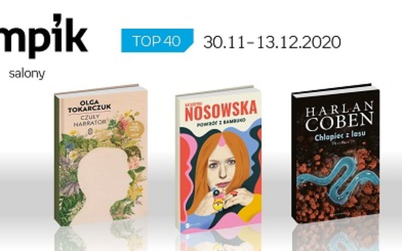 Książkowa lista TOP 40 w salonach Empik za okres 30.11-13.12.2020 r.