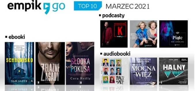 Lista TOP 10 audiobooków, e-booków i podcastów w aplikacji Empik Go w marcu
