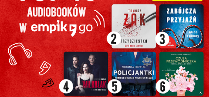 Lista TOP 10 audiobooków, e-booków i podcastów w aplikacji Empik Go w kwietniu