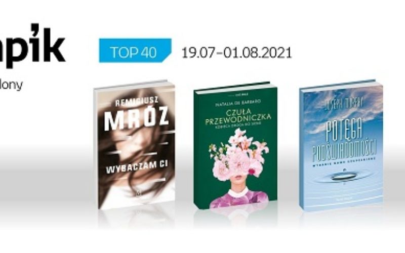 Książkowa lista TOP 40 w salonach Empiku za okres od 19 lipca do 1 sierpnia