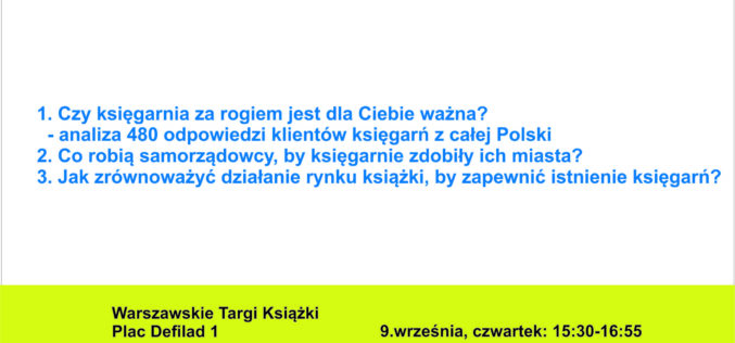 “Miasta bez księgarń – czy możemy powstrzymać ten trend?”