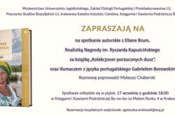 Spotkanie z Eliane Brum – finalistką Nagrody im. R. Kapuścińskiego