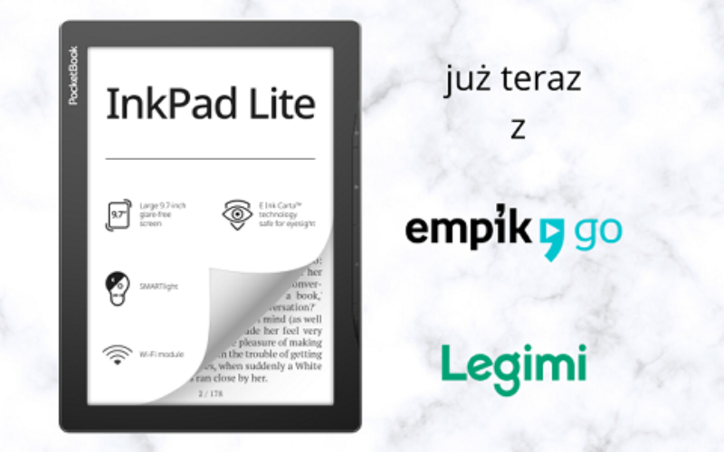 Po niespełna miesiącu od debiutu PocketBook InkPad Lite obsługuje już Legimi i Empik Go