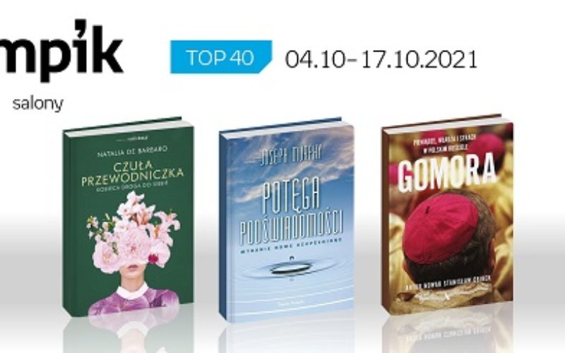 Książkowa lista TOP 40 w salonach Empiku za okres od 4 do 17 października