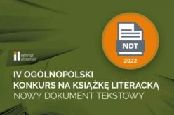 Nowy Dokument Tekstowy – IV Ogólnopolski Konkurs na Książkę Literacką