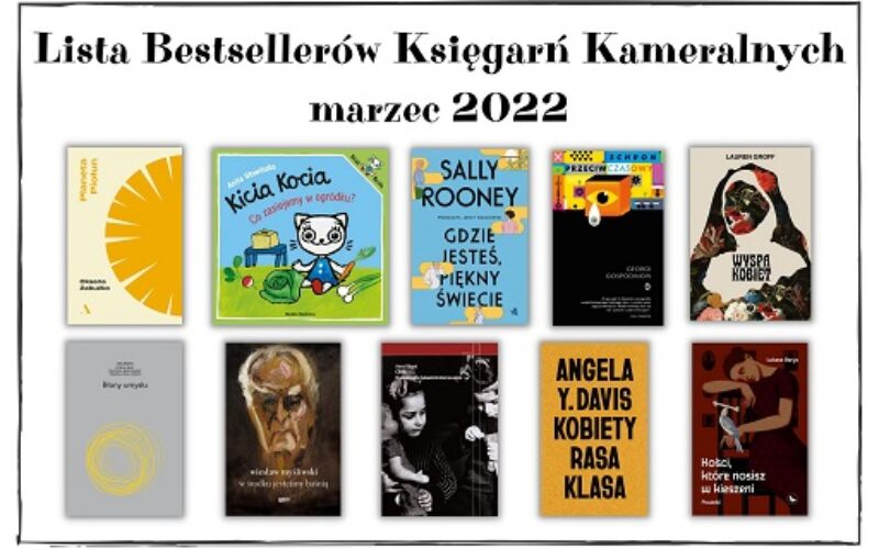 Lista Bestsellerów Księgarń Kameralnych notowanie nr 1/marzec 2022r