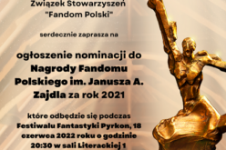 Nominacje do Nagrody im. Janusza A. Zajdla za rok 2021