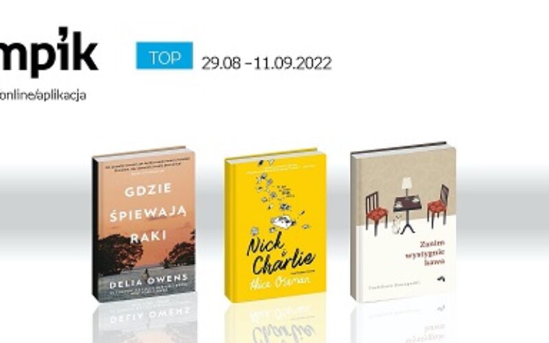 Książkowe listy bestsellerów w Empiku za okres od 29 sierpnia do 11 września 2022 r.