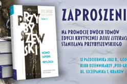 Zaproszenie na promocję dwóch tomów edycji krytycznej „Dzieł literackich” S. Przybyszewskiego