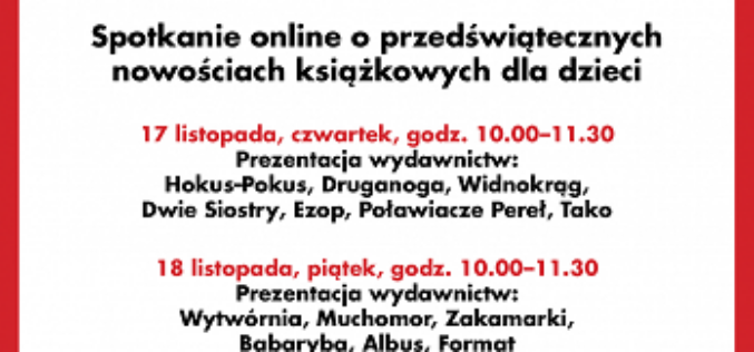 „Co knują wydawcy?” – spotkanie online o przedświątecznych nowościach książkowych dla dzieci