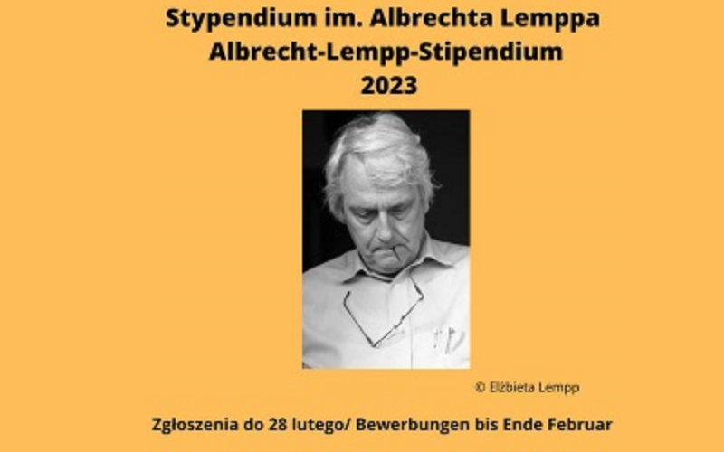 Stypendium im. Albrechta Lemppa 2023