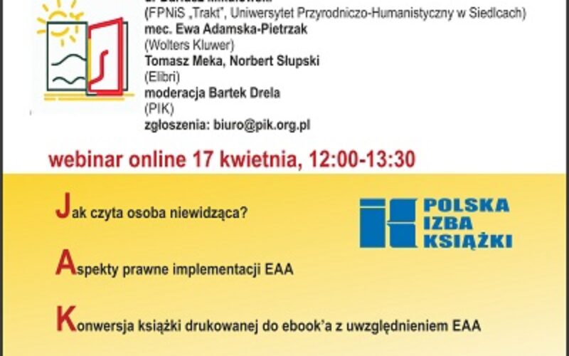 „Implementacja European Acessibility Act – co oznacza dla branży wydawniczej?”