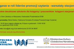 Księgarze w roli liderów promocji czytania – warsztaty stacjonarne