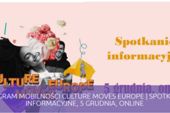 Program Mobilności Culture Moves Europe – spotkanie informacyjne 5 grudnia online