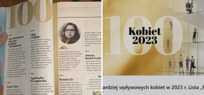 Zyta Rudzka wśród 100 Kobiet Roku 2023 Forbes’a