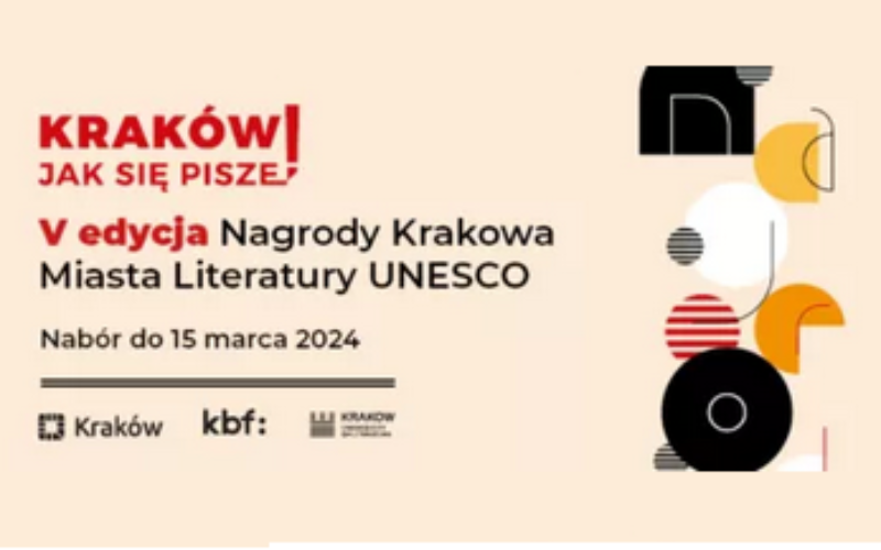 Rusza nabór do piątej edycji Nagrody Krakowa Miasta Literatury UNESCO