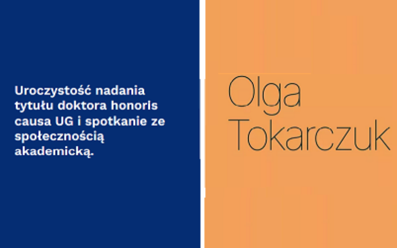 Olga Tokarczuk z tytułem doktora honoris causa Uniwersytetu Gdańskiego