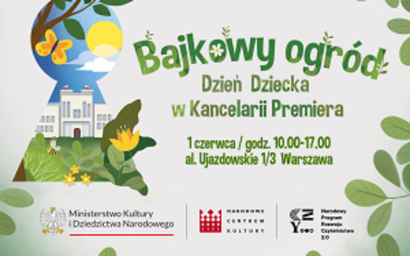 „Czytanie na trawie” z okazji Dnia Dziecka w ogrodach Kancelarii Premiera Rady Ministrów