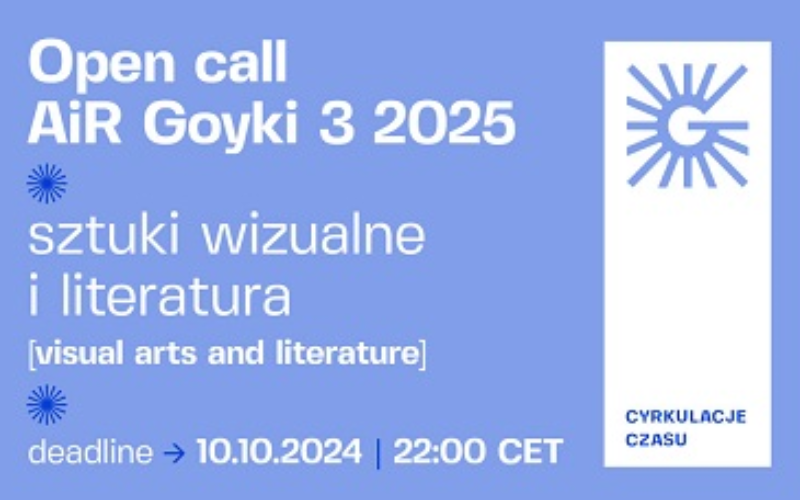 Open call do programu rezydencji AiR Goyki 3 w 2025 roku