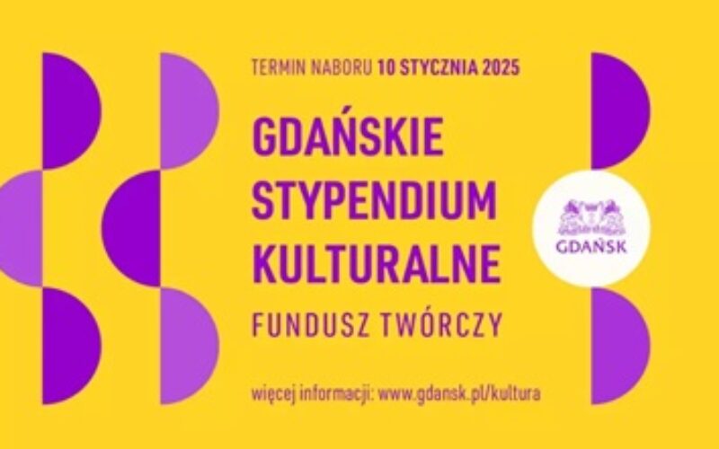 Nabór do 1.edycji Stypendium Kulturalnego Miasta Gdańska w 2025 roku