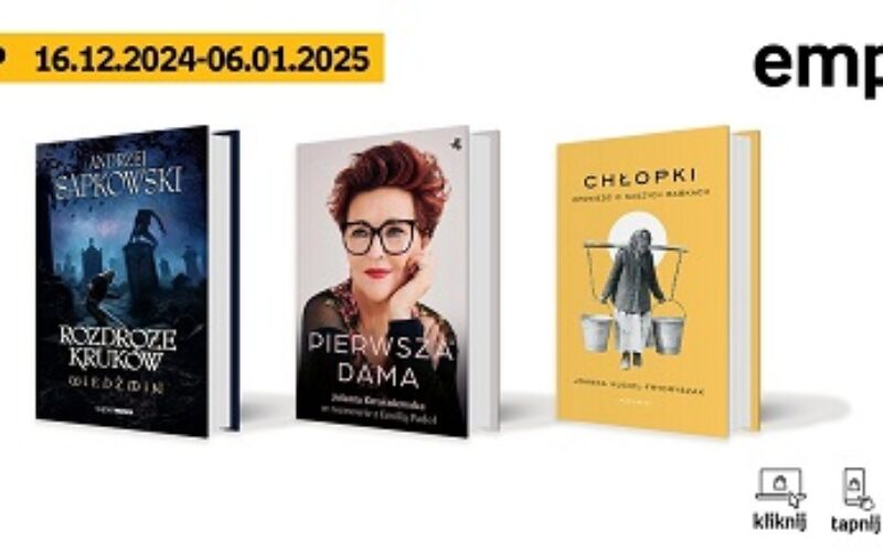Książkowe listy bestsellerów w Empiku za okres od 16 grudnia do 6 stycznia