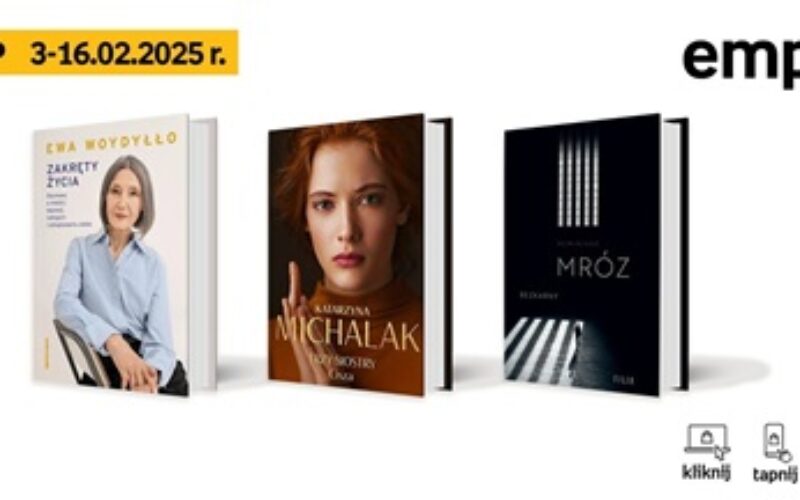 Książkowe listy bestsellerów w Empiku za okres od 3 do 16 lutego